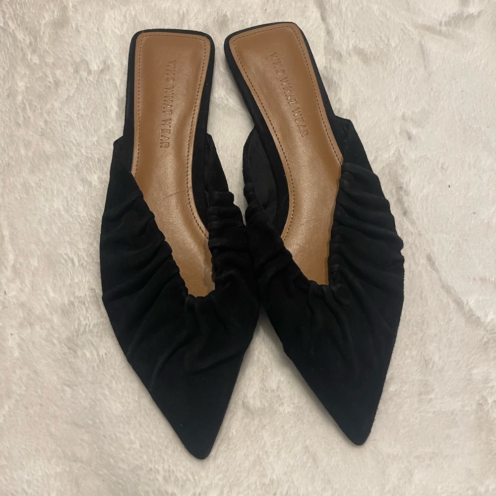 Who What Wear  elegant  women’s Black Pointed Flats size 8 - Picture 15 of 16